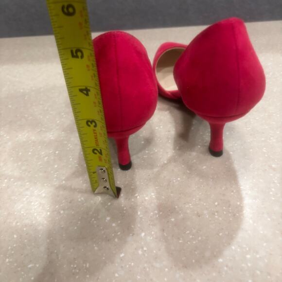 Halston Bali Women's 7 Pink Vegan Elegant Suede Pointed Formal Party Pump Heels - Picture 7 of 10